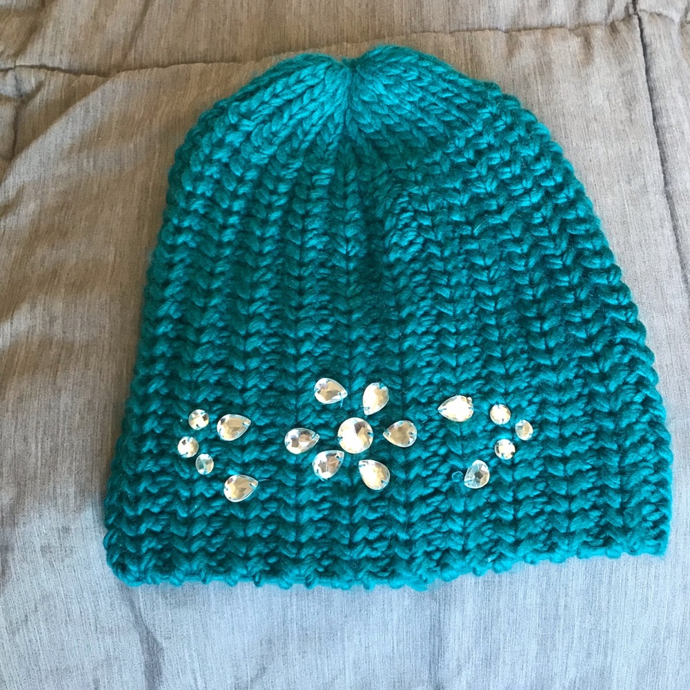 Blue Rhinestone Beanie